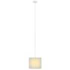 HOMCOM Linen Pendant Light, E27 Lampshade for Living Room, Bedroom, White