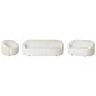 Beliani Velvet Living Room Set Off-white Malung