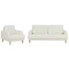 Beliani Fabric Living Room Set Off-white Tuve