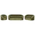Beliani Velvet Living Room Set Dark Green Malung