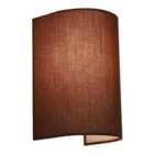 Harper Living Cylinder Mocha Fabric Shade Wall Wash Light With Switch, 1Xe27/Es Bulb Cap