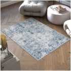 Vintage Rug Amara - Faded Design, Machine Washable, Short Pile & Non-slip Underside