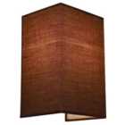 Harper Living Rectangle Mocha Fabric Shade Wall Wash Light With Switch, 1Xe27/Es Bulb Cap