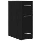 Vidaxl Apothecary Cabinet Black Oak Engineered Wood 20 X 45.5 X 60 Cm