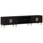 Vidaxl Tv Cabinet Black Oak Engineered Wood