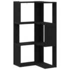 Vidaxl Black Oak Wood Standard Corner Cabinet Triangular Modern