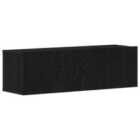 Vidaxl Tv Cabinets Black Oak Engineered Wood 100 X 30 X 30.5 Cm
