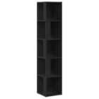 Vidaxl Corner Cabinet Black Oak Engineered Wood 33 X 33 X 164.5 Cm