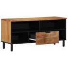 Vidaxl Tv Cabinet 100X33,5X46 Cm Solid Wood Acacia
