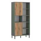Furniture To Go Darwin Bookcase 2 Door In Green/Oak