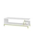 Decorotika Reilly 120 Cm Tv Unit Tv Stand With Open Shelves - Gold And White