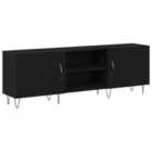 Vidaxl Tv Cabinet Black Oak Engineered Wood Large Tv Cabinet