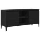 Vidaxl Tv Cabinet Black Oak Engineered Wood 102 X 35 X 50 Cm Tv Cabinet