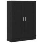 Vidaxl Book Cabinet Black Oak Mdf Medium Storage Book Cabinet