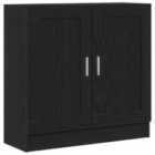 Vidaxl Book Cabinet Black Oak Engineered Wood 82.5 X 30.5 X 80 Cm