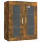 vidaXL Hanging Wall Cabinet Smoked Oak 69.5X34X90 Cm