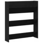 Vidaxl Wall Shoe Cabinet Black Oak Engineered Wood 80 X 18 X 90 Cm