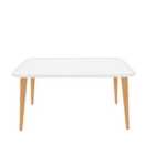 Decorotika Bohemia Coffee Table With Solid Wood Legs White