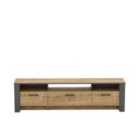 Decorotika Manhattan 180 Cm Tv Unit With Shelves For Tvs Up To 71" - Sapphire Oak Dark Gray