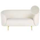 Beliani 2 Seater Boucle Sofa White Loen