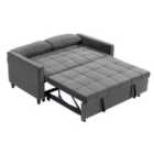 Furniture One Convertible 3-in-1 Sofa Bed - Velvet Grey