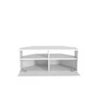 Decorotika Comero Corner Tv Unit With One Drop-down Cabinet - White