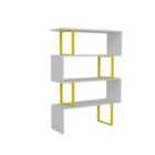 Decorotika Adriana Bookcase Shelving Unit Display Shelf - White And Yellow