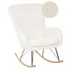 Beliani Rocking Chair Anaset Boucle White