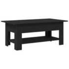 Vidaxl Coffee Table Black Oak Wood 102 X 55 X 48 Cm Durable