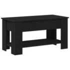 Vidaxl Coffee Table Black Oak Wood 101*49*52 Durable Coffee Table