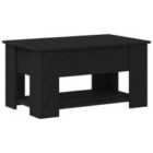 Vidaxl Coffee Table Black Oak Wood 79 X 49 X 42.5 Cm Coffee Table