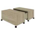 Vidaxl Coffee Table Sonoma Oak 75X75X38 Cm Engineered Wood