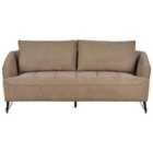 Beliani 3 Seater Fabric Sofa Brown Hobro