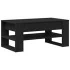 Vidaxl Coffee Table Black Oak Engineered Wood 102 Cm X 55 Cm X 45 Cm
