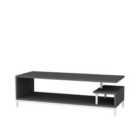 Decorotika Reilly 120 Cm Tv Unit Tv Stand With Open Shelves - White And Anthracite
