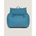 Kaikoo Large Single Chair In Luxury Brushed Polyester Blue
