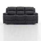 Furniture One Manual Reclining Sofa Collection Sectional Couches Set Grey - 3 Seater