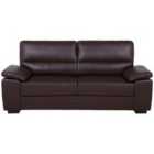 Beliani 3 Seater Faux Leather Sofa Brown Vogar