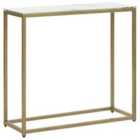Beliani Console Table Delano Tempered Glass Gold