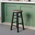 Chef Vida Wooden Revolving Bar Stool - Black