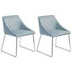 Beliani Set Of 2 Bar Chairs Malta Swivel Transparent