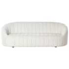 Beliani 3 Seater Velvet Sofa Off-white Malung