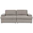 Beliani 3 Seater Fabric Sofa Taupe Alla