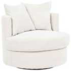 Beliani Swivel Armchair Dalby Fabric Light Beige