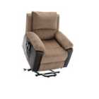 Furniture One Jumbo Cord Fabric Electric Recliner Chair With Massager Heating - Grey