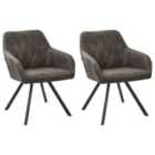 Beliani Set Of 2 Bar Chairs Darien Sea Blue