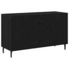 Vidaxl Sideboard Black Oak Wood 100 Cm Width Buffet Rectangular