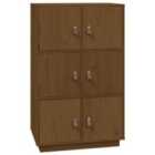 vidaXL Highboard Honey Brown 67X40X108.5 Cm Solid Wood Pine