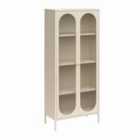 Luna T Acc Cab 2D Fluted Glass Parchment