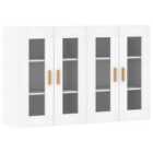 vidaXL Wall Mounted Cabinets 2 Pcs White Engineered Wood